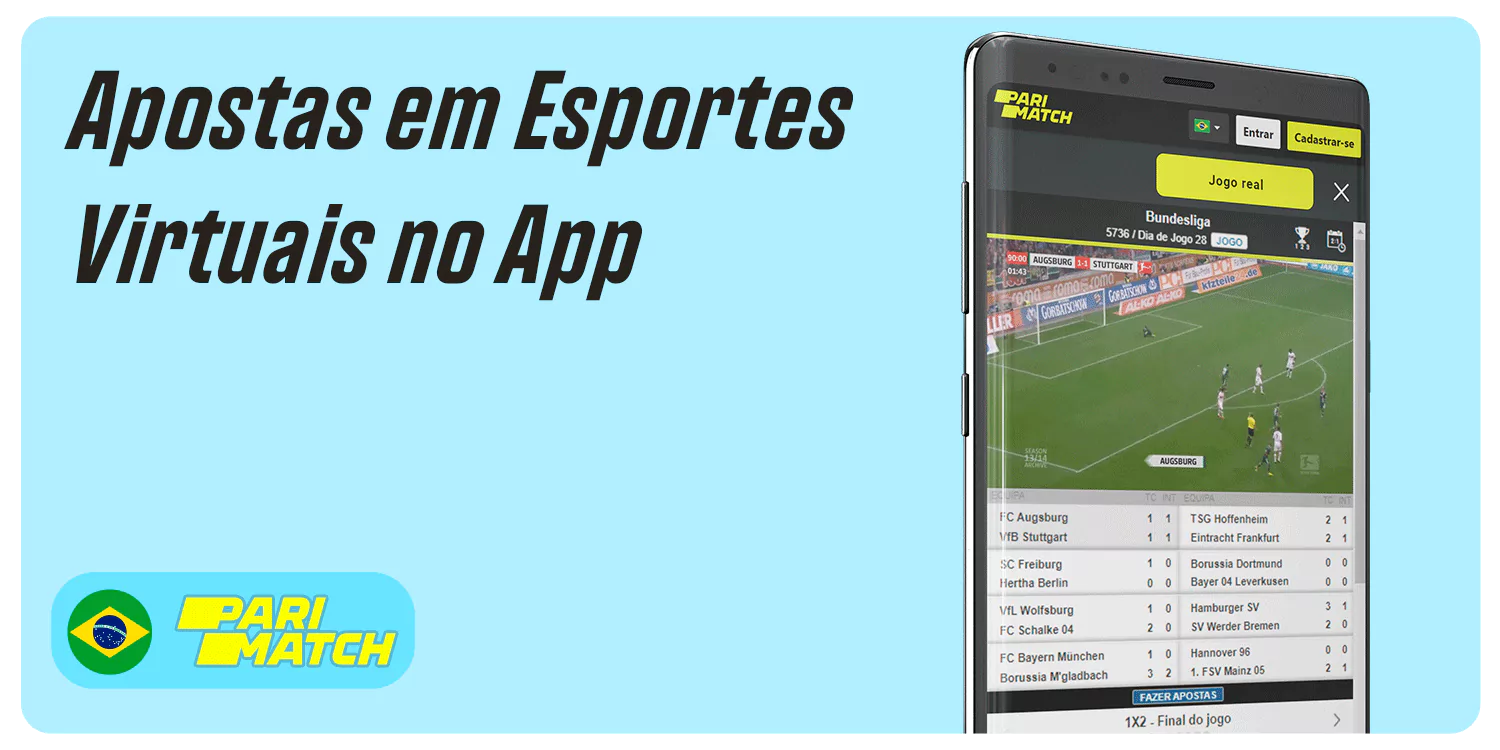Apostas em Esportes Virtuais no App Parimatch