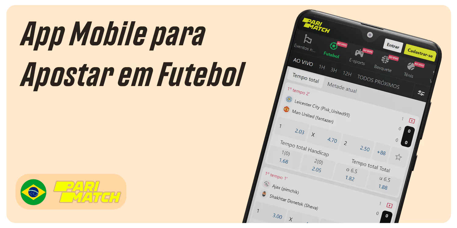 App Mobile Parimatch para Apostar em Futebol